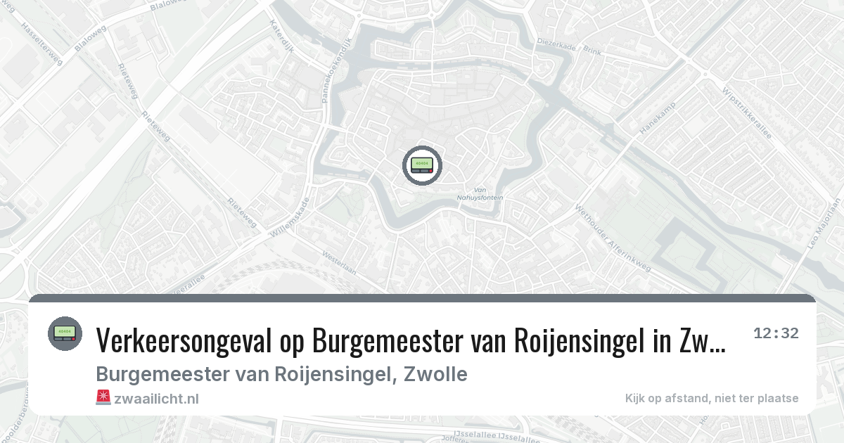 Verkeersongeval op Burgemeester van Roijensingel in Zwolle — 11 aug 2026