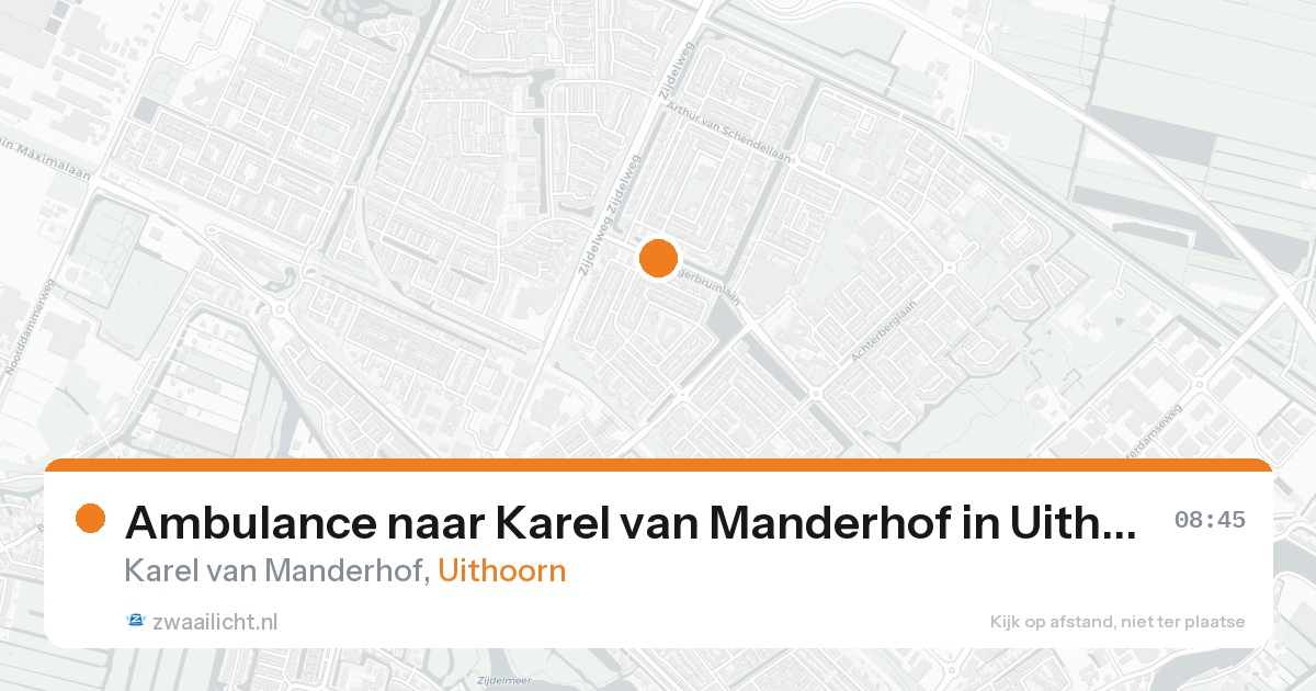 Ambulance naar Karel van Manderhof in Uithoorn — 18 aug 2026