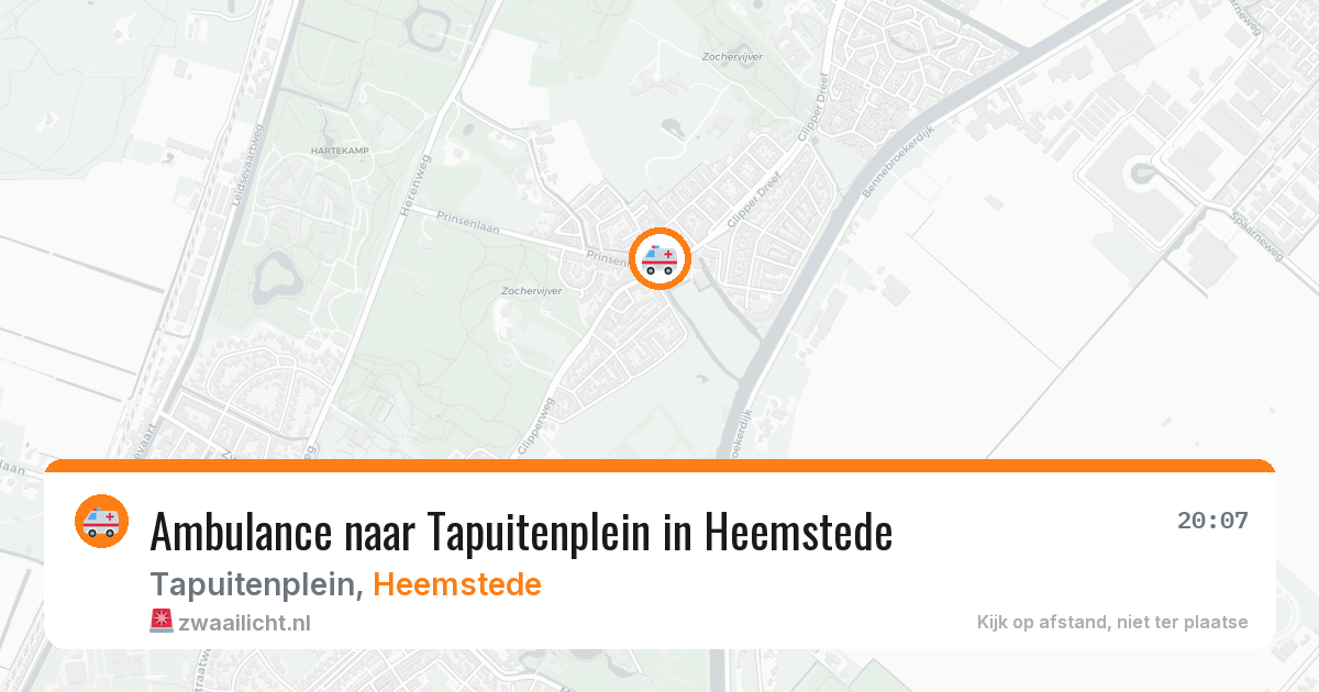 Ambulance naar Tapuitenplein in Heemstede — 20 mei 2026
