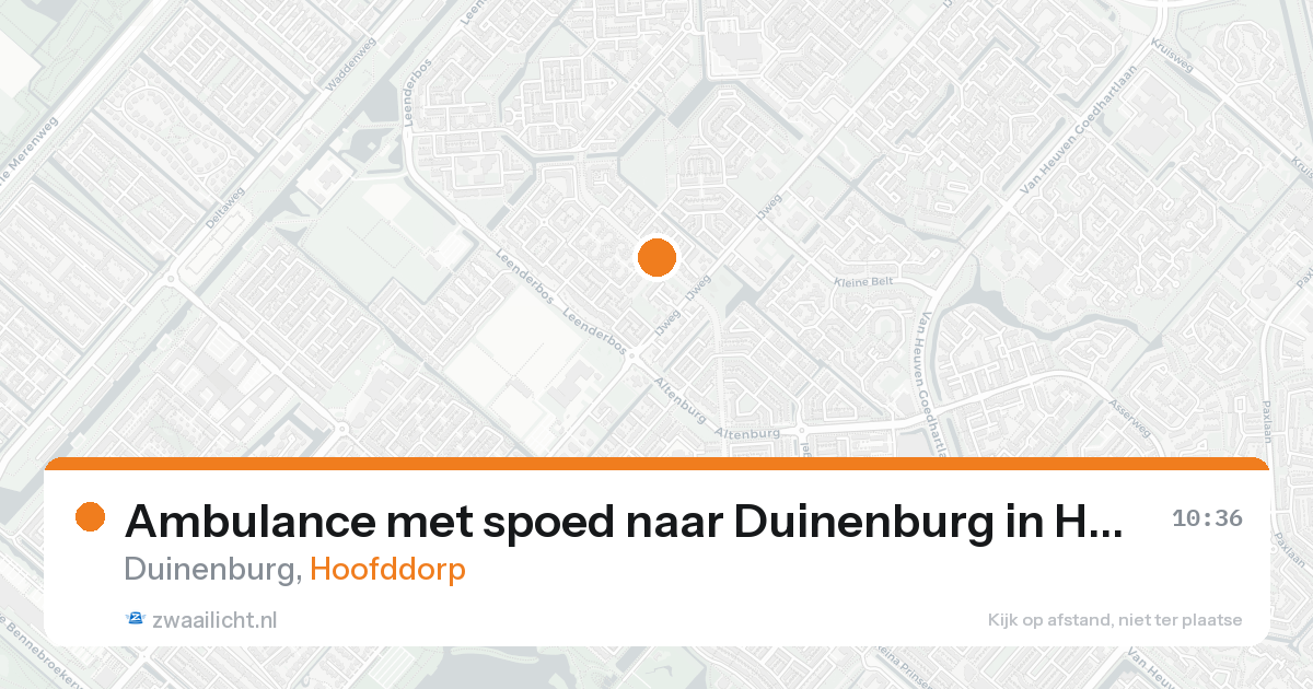 Ambulance met spoed naar Duinenburg in Hoofddorp — 22 mei 2026