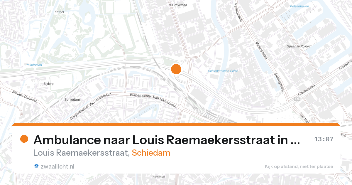 Ambulance naar Louis Raemaekersstraat in Schiedam — 17 jul 2026