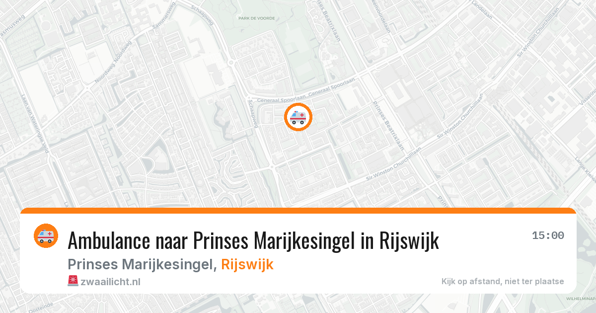 Ambulance naar Prinses Marijkesingel in Rijswijk — 10 aug 2026