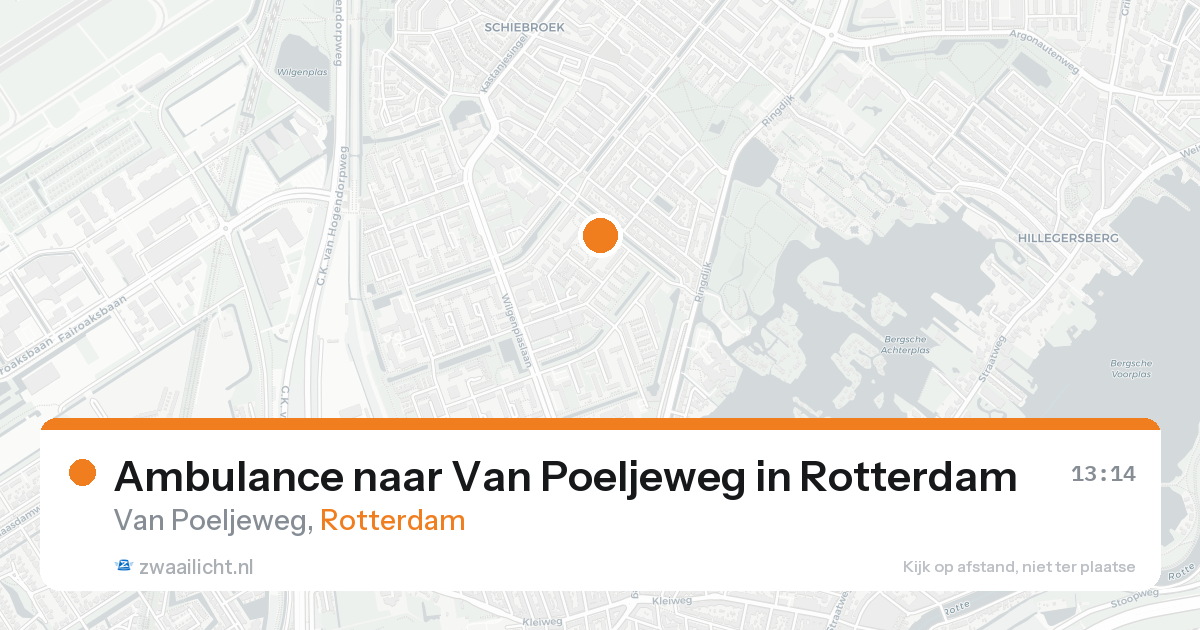 Ambulance naar Van Poeljeweg in Rotterdam — 24 aug 2026