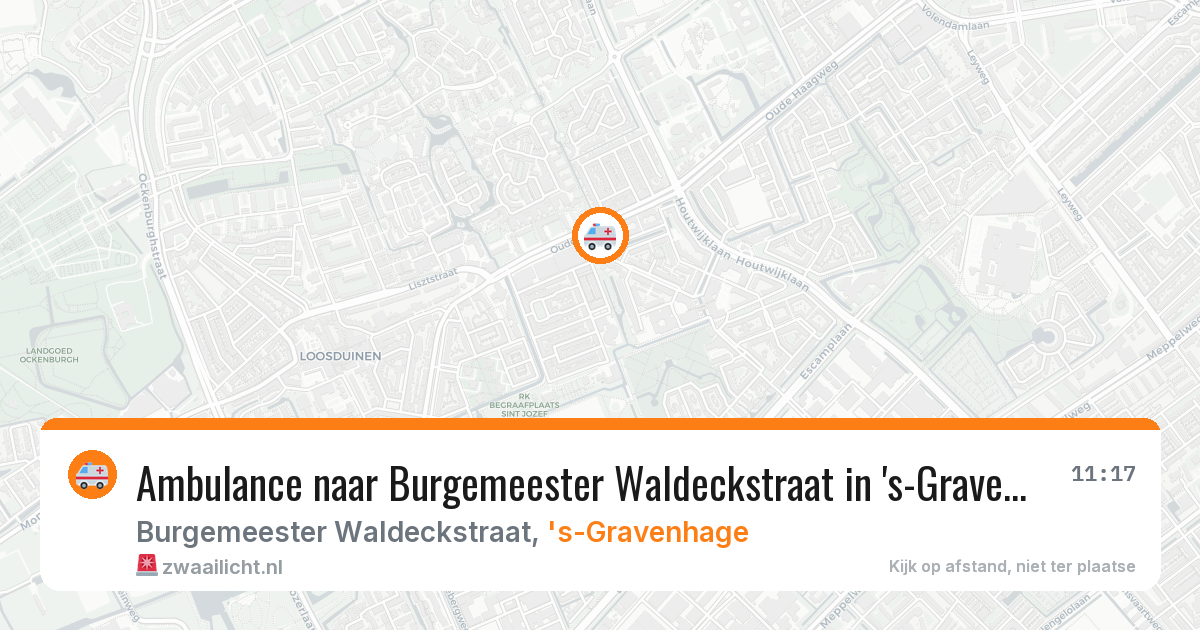 Ambulance naar Burgemeester Waldeckstraat in 's-Gravenhage — 3 jun 2026