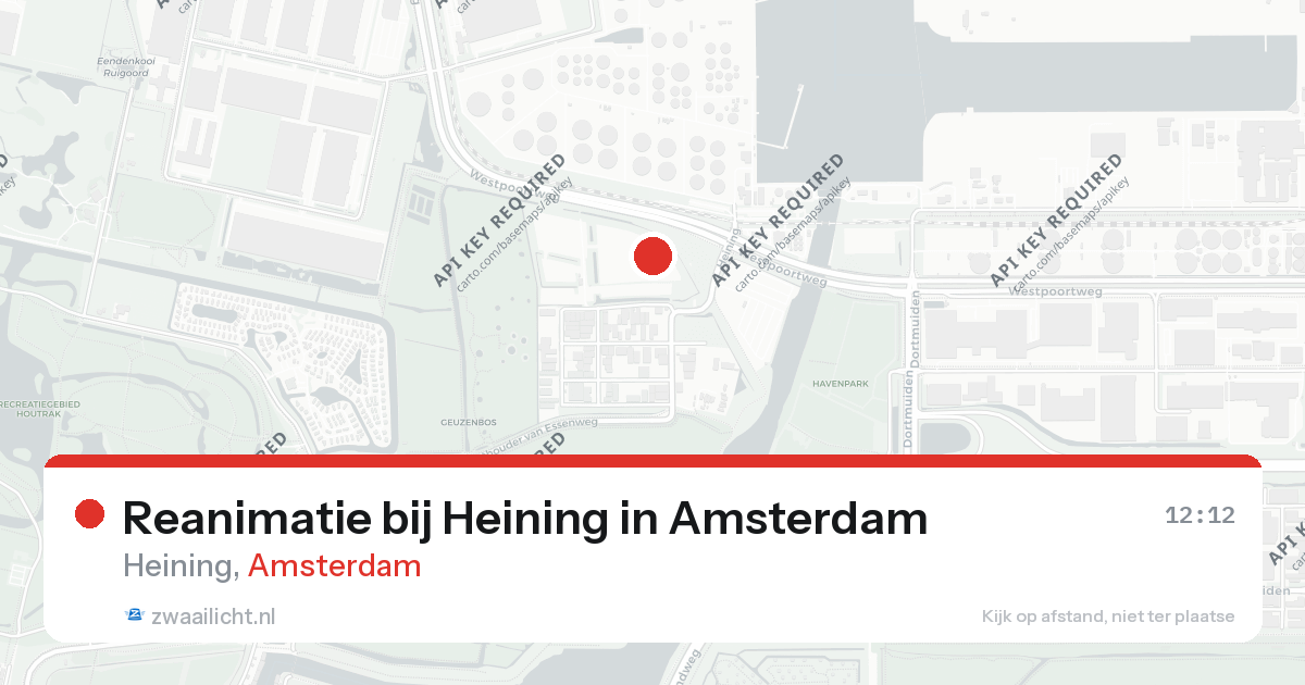 Reanimatie bij Heining in Amsterdam — 26 aug 2026