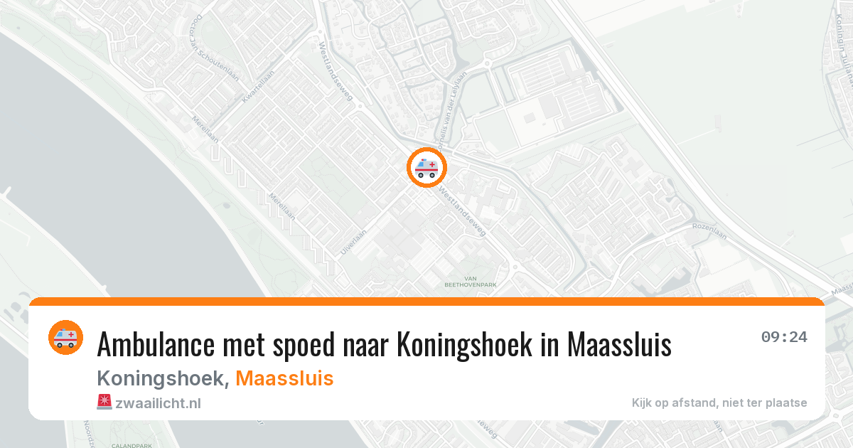 Ambulance met spoed naar Koningshoek in Maassluis — 4 jul 2026