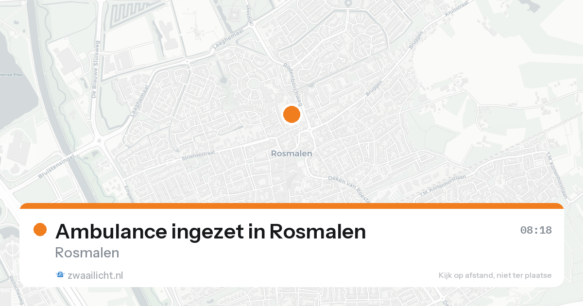 Ambulance ingezet in Rosmalen — 17 aug 2026