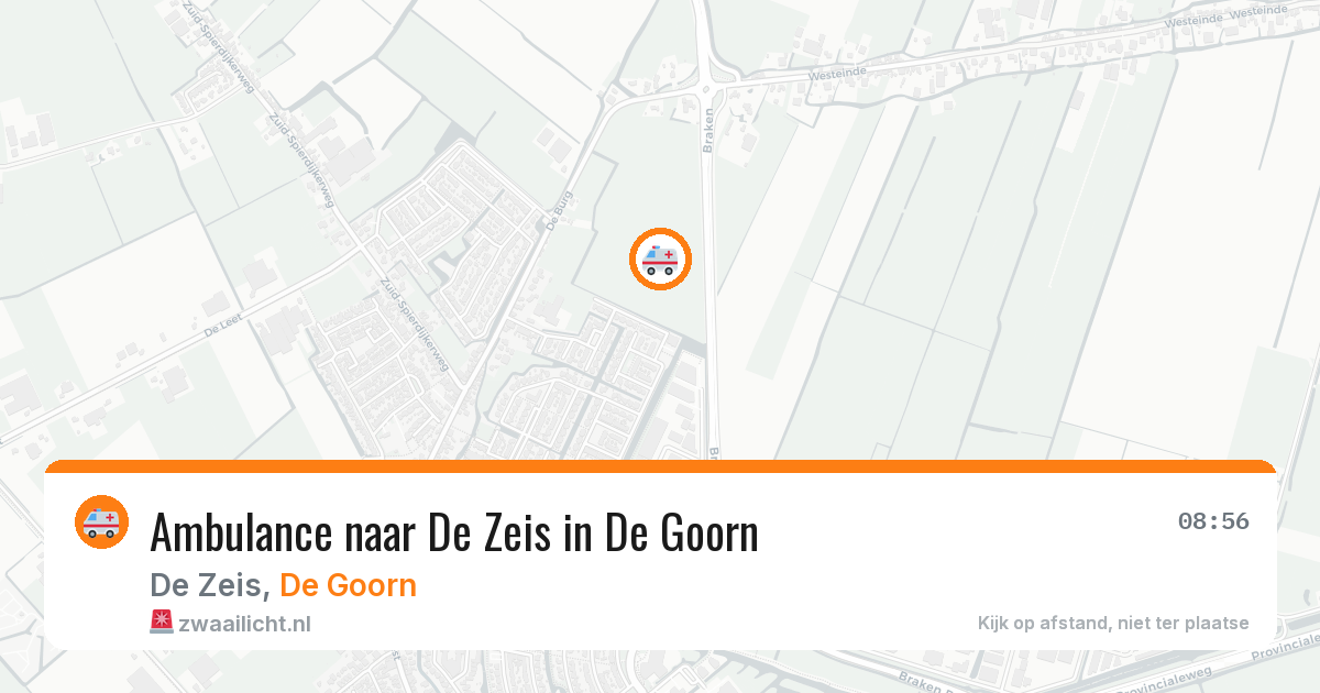 Ambulance naar De Zeis in De Goorn — 23 mrt 2026