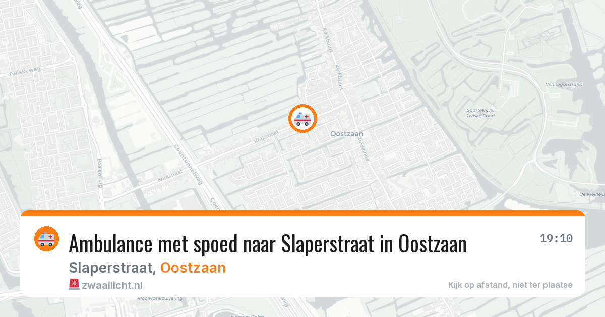 Ambulance met spoed naar Slaperstraat in Oostzaan — 21 mrt 2026