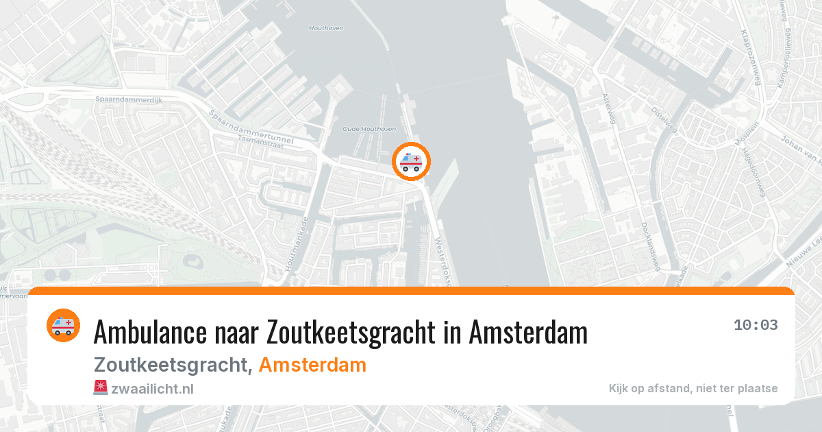 Ambulance naar Zoutkeetsgracht in Amsterdam — 10 aug 2026