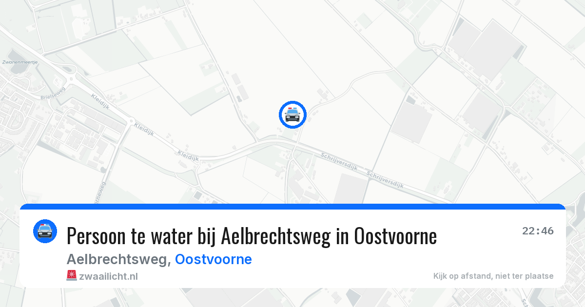 Persoon te water bij Aelbrechtsweg in Oostvoorne — 18 mei 2026