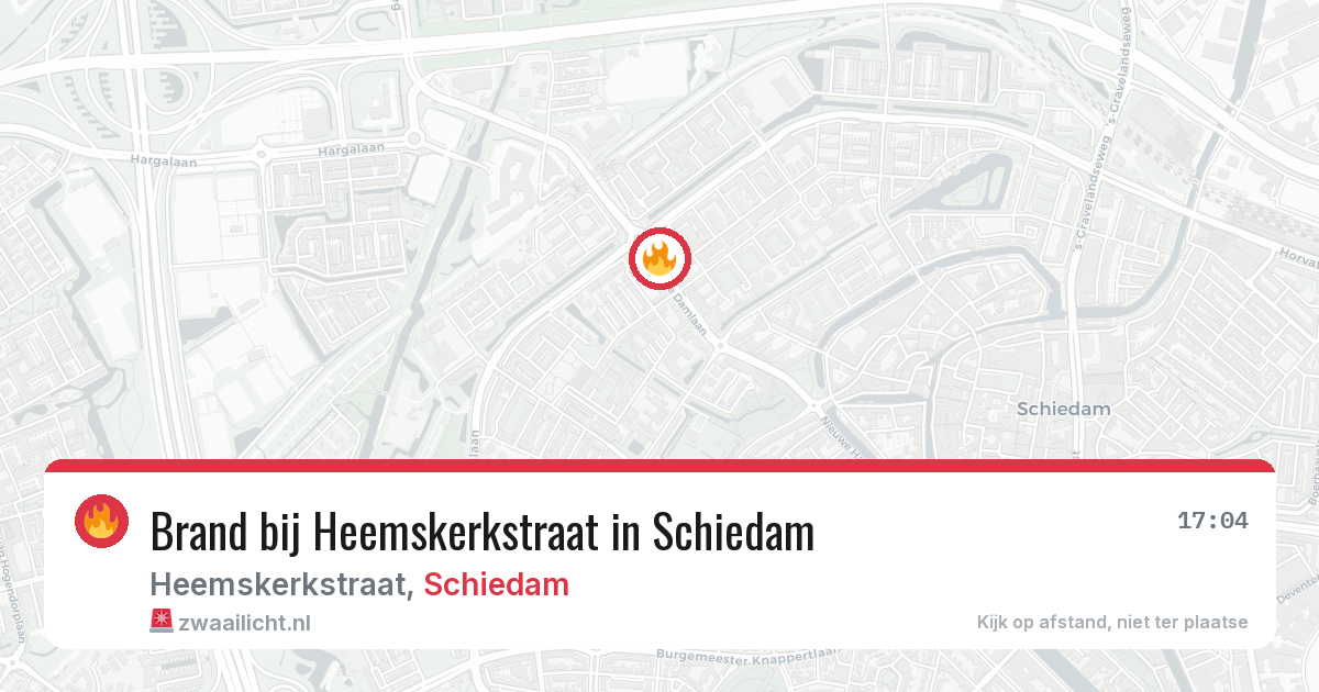 Brand bij Heemskerkstraat in Schiedam — 24 jul 2026