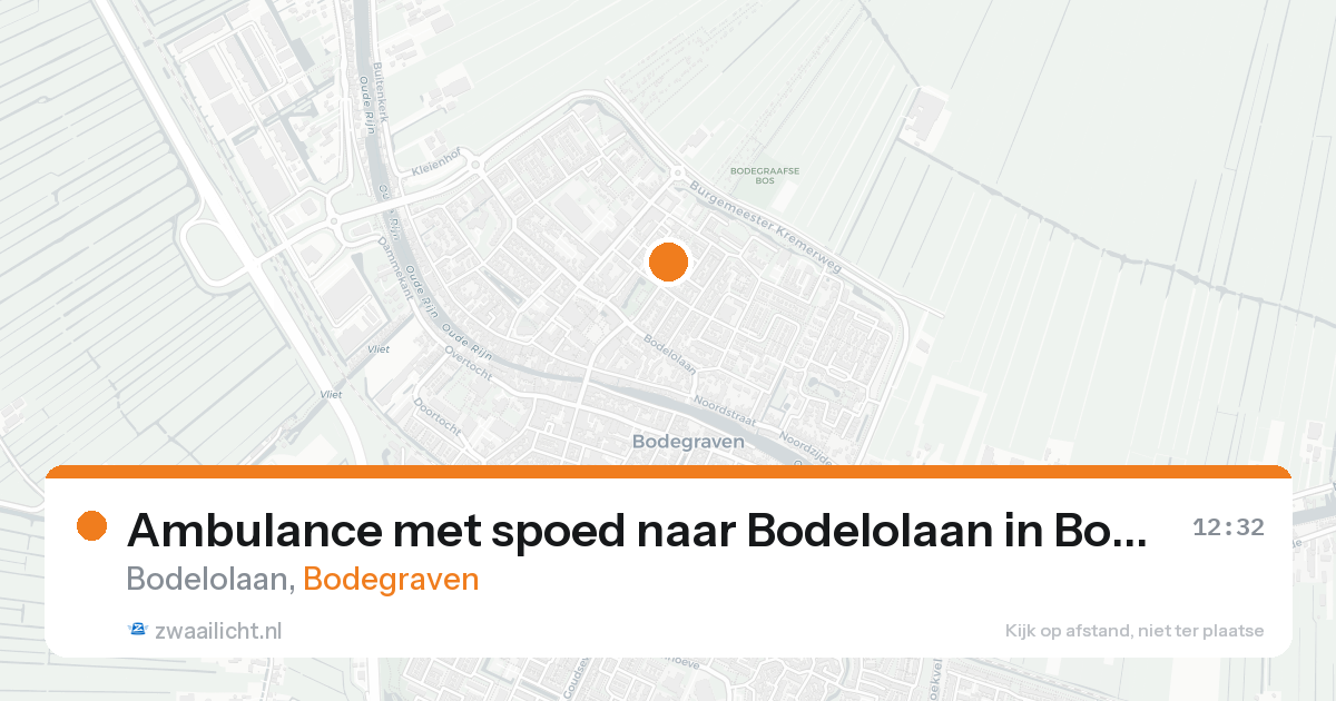 Ambulance met spoed naar Bodelolaan in Bodegraven — 12 jul 2026