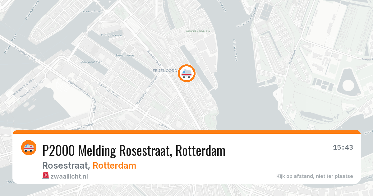 P2000 Melding Rosestraat, Rotterdam — 8 feb 2026