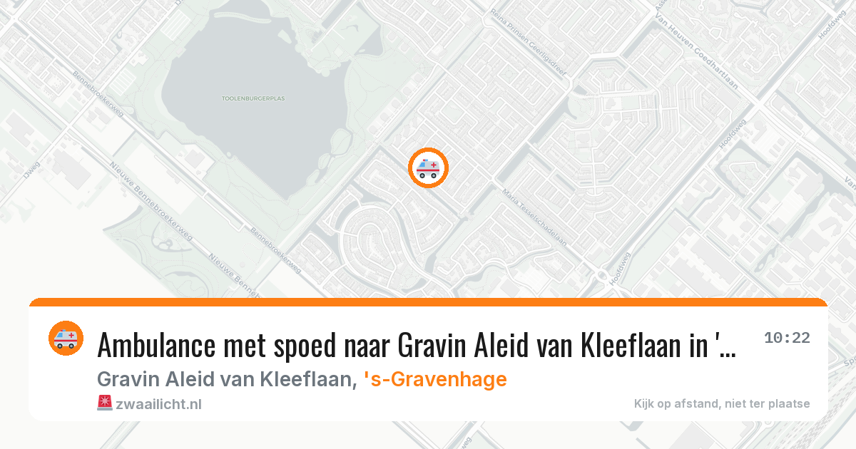 Ambulance met spoed naar Gravin Aleid van Kleeflaan in 's-Gravenhage — 17 jan 2026