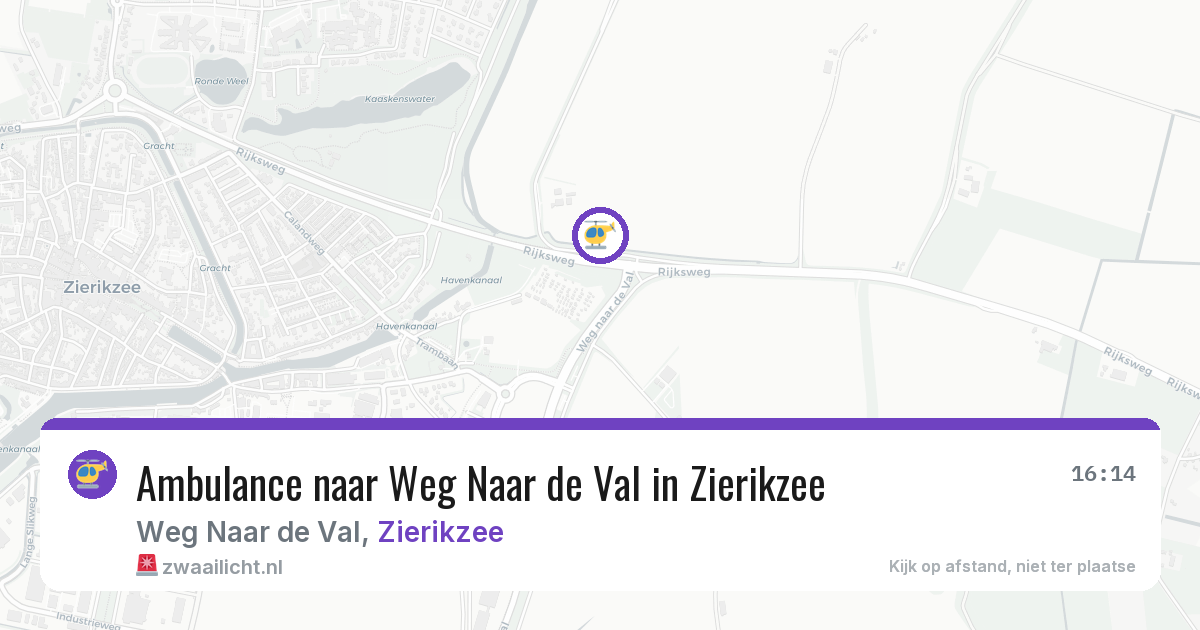 Ambulance naar Weg Naar de Val in Zierikzee — 19 jun 2026