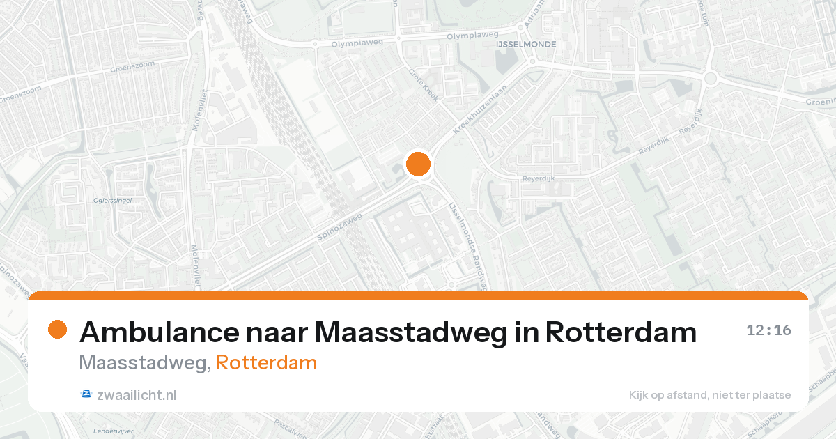Ambulance naar Maasstadweg in Rotterdam — 16 aug 2026