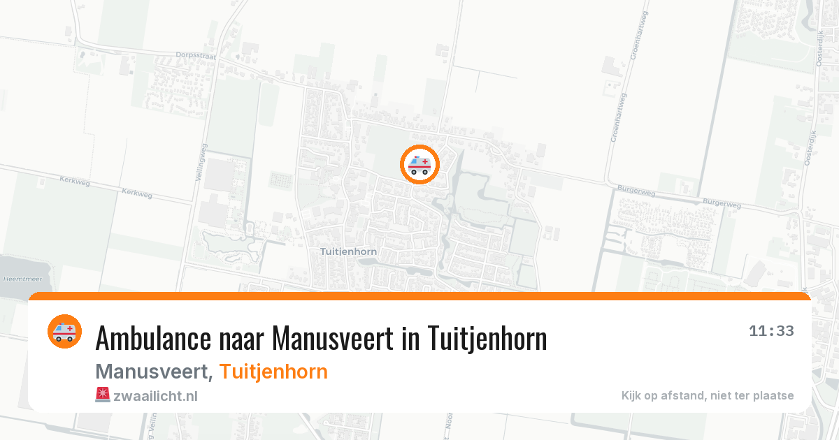 Ambulance naar Manusveert in Tuitjenhorn — 10 jul 2026