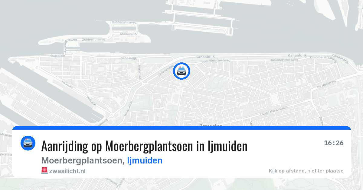 Aanrijding op Moerbergplantsoen in Ijmuiden — 7 jun 2026