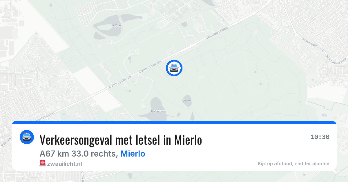Verkeersongeval met letsel in Mierlo — 25 jun 2026