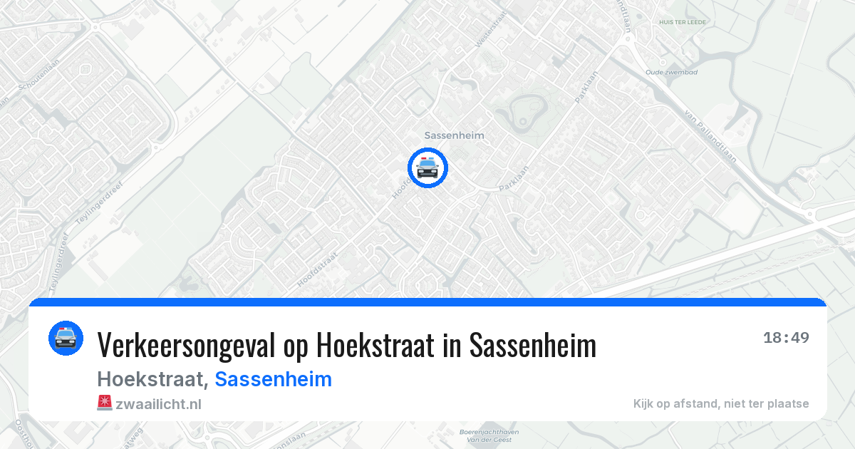 Verkeersongeval op Hoekstraat in Sassenheim — 11 mei 2026