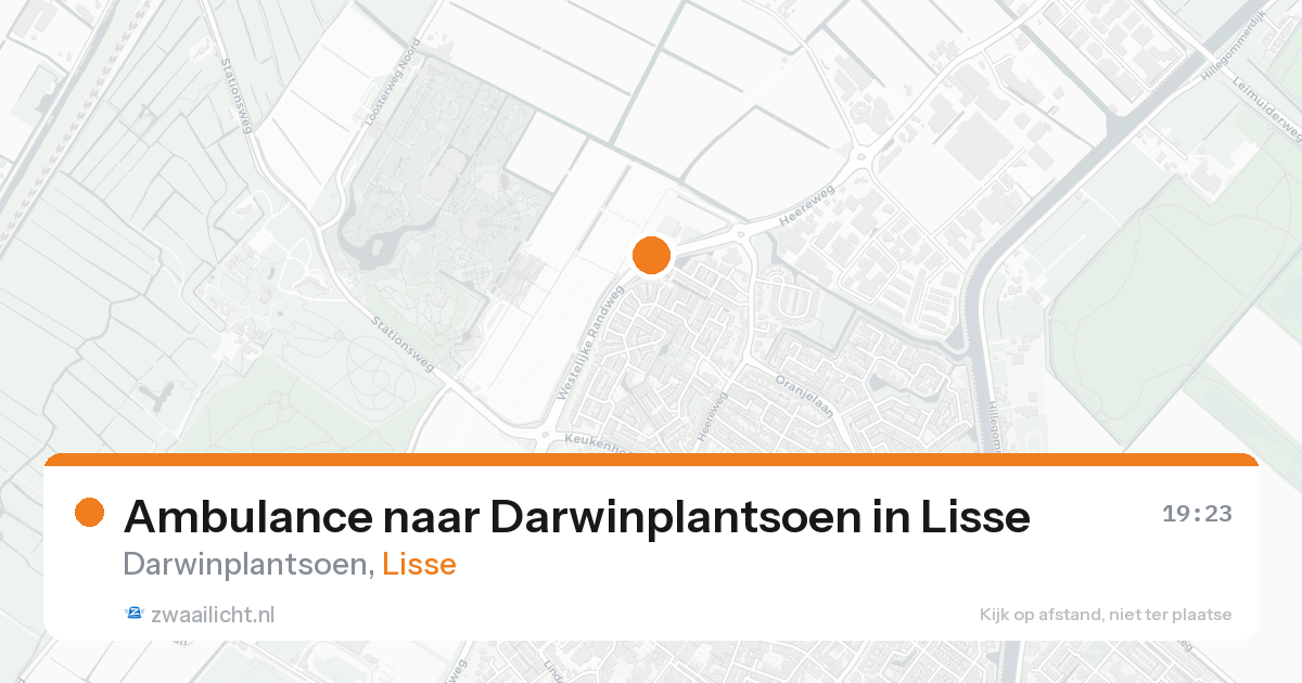 Ambulance naar Darwinplantsoen in Lisse — 19 aug 2026