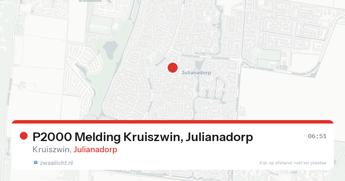 P2000 Melding Kruiszwin, Julianadorp — 31 jan 2026