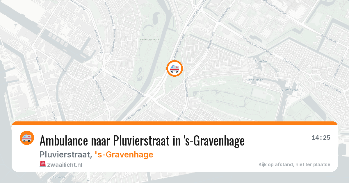 Ambulance naar Pluvierstraat in 's-Gravenhage — 20 mrt 2026