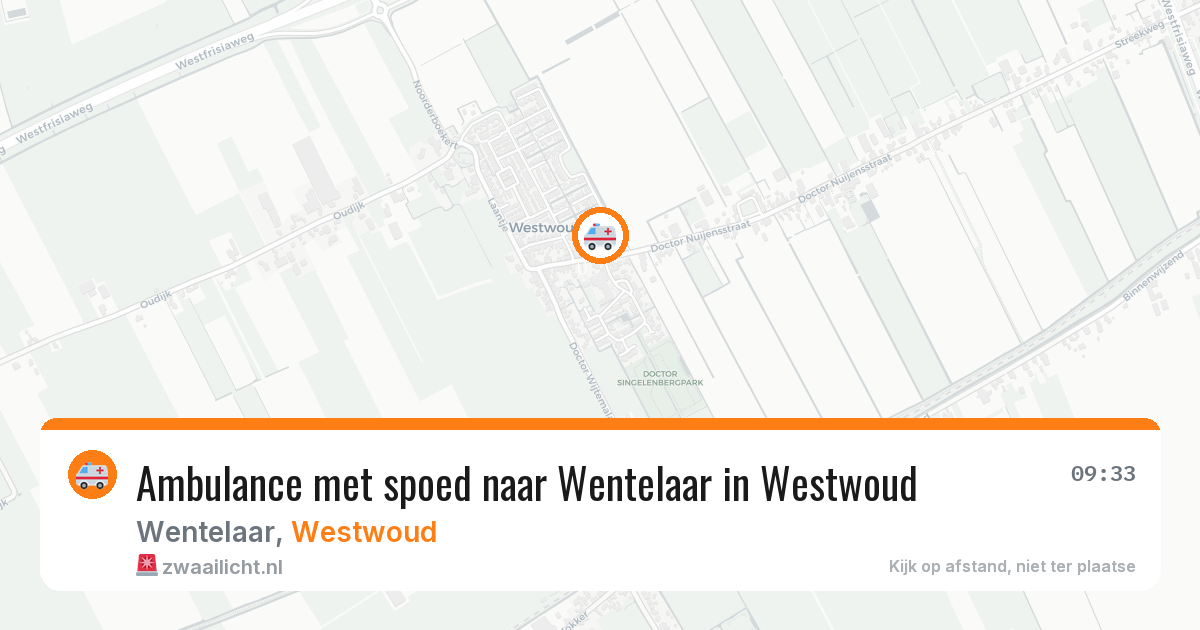 Ambulance met spoed naar Wentelaar in Westwoud — 4 aug 2026