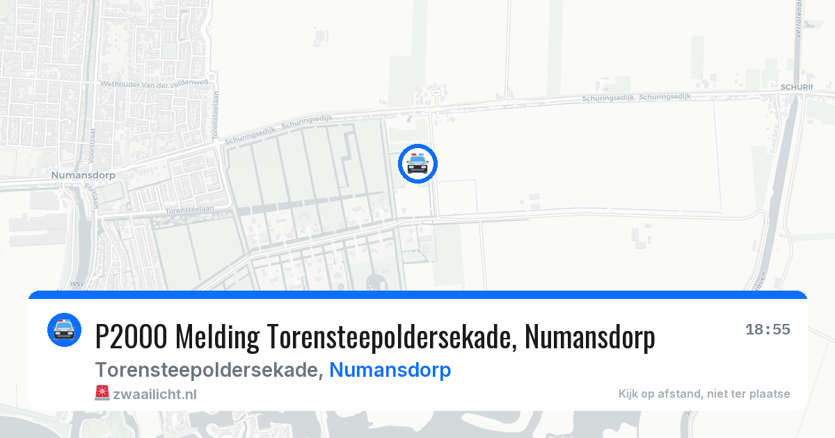 P2000 Melding Torensteepoldersekade, Numansdorp — 24 jul 2026