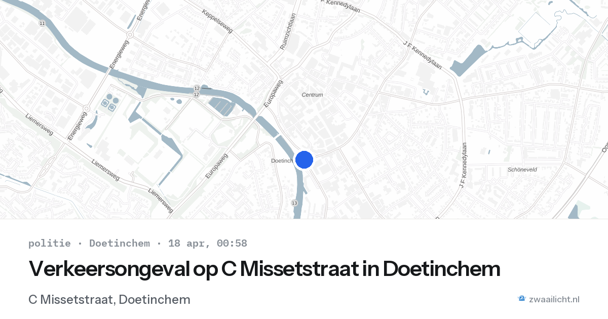 Verkeersongeval op C Missetstraat in Doetinchem — 17 apr 2026