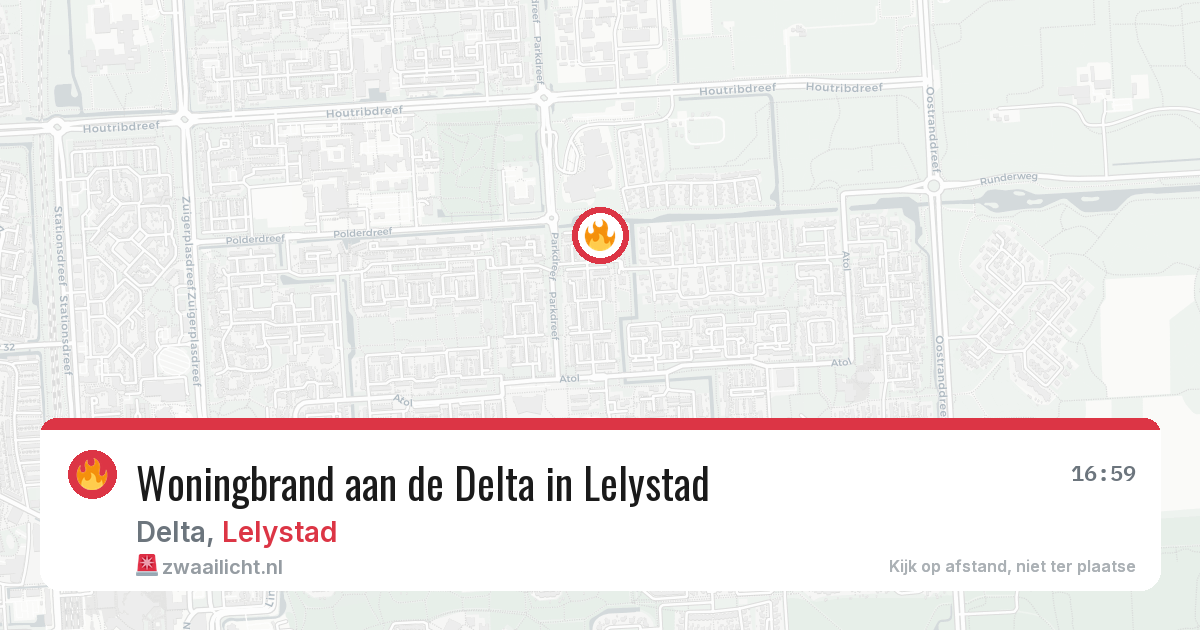 Woningbrand aan de Delta in Lelystad — 20 feb 2026