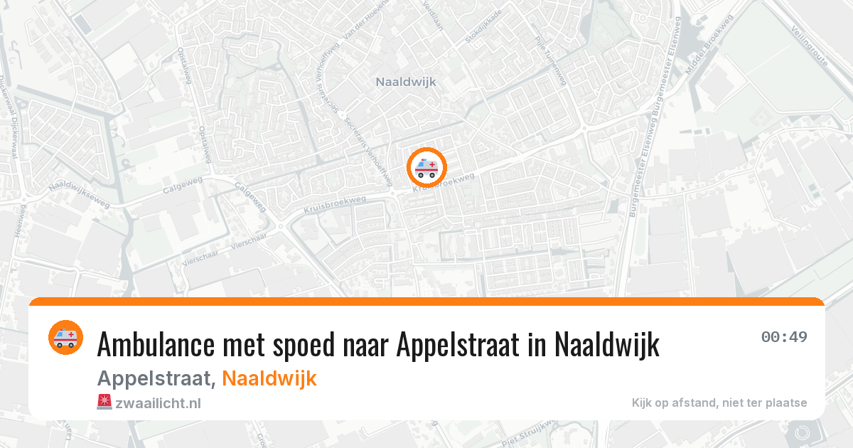 Ambulance met spoed naar Appelstraat in Naaldwijk — 13 aug 2026