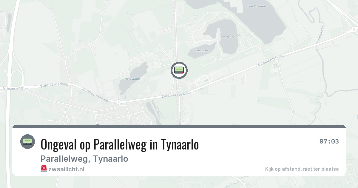 Ongeval op Parallelweg in Tynaarlo — 1 mei 2026