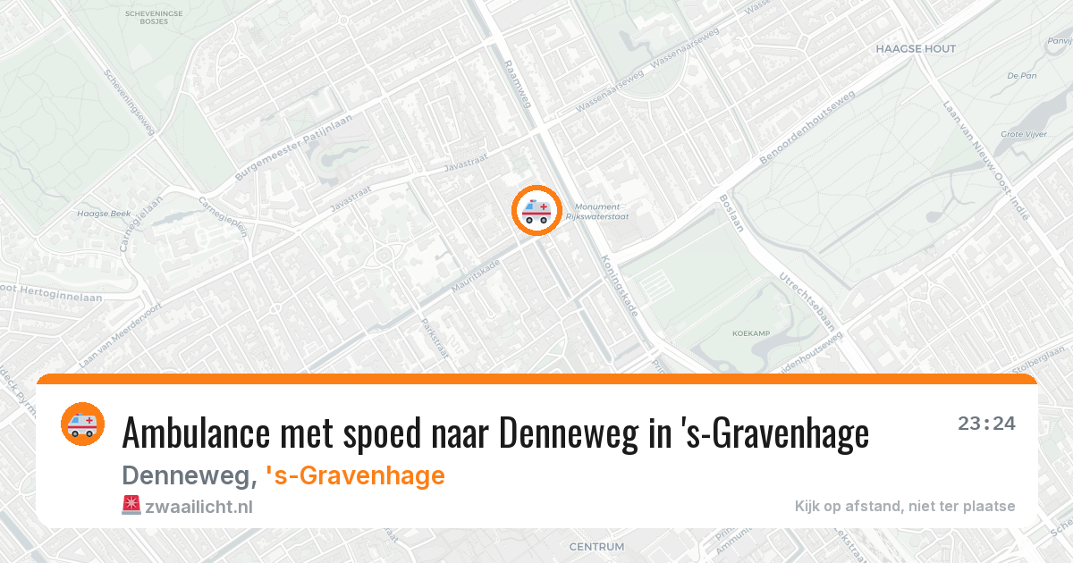 Ambulance met spoed naar Denneweg in 's-Gravenhage — 16 mei 2026