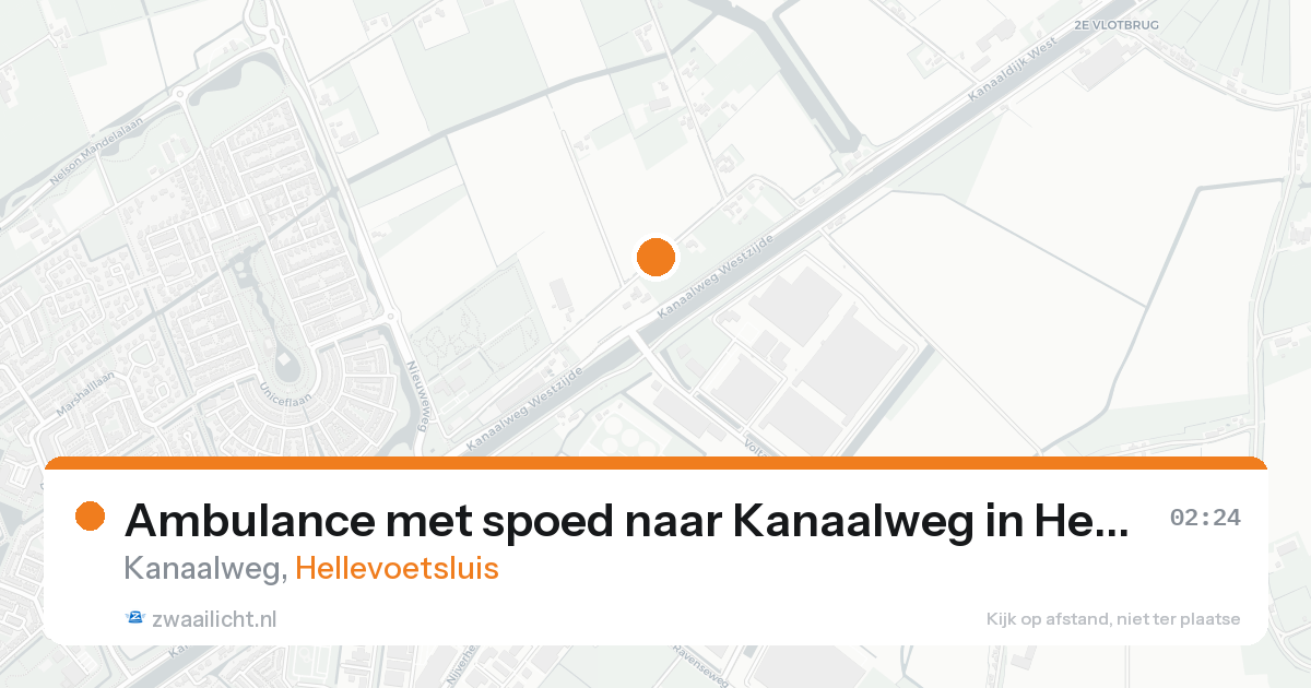 Ambulance met spoed naar Kanaalweg in Hellevoetsluis — 7 jun 2026