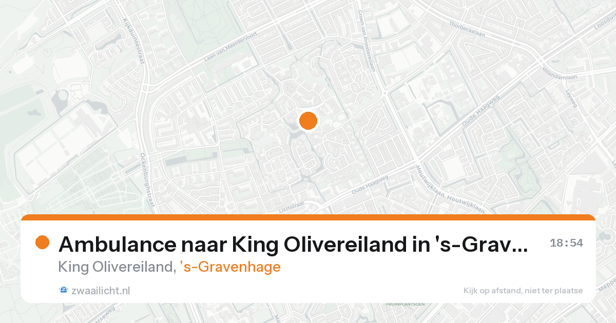 Ambulance naar King Olivereiland in 's-Gravenhage — 19 aug 2026