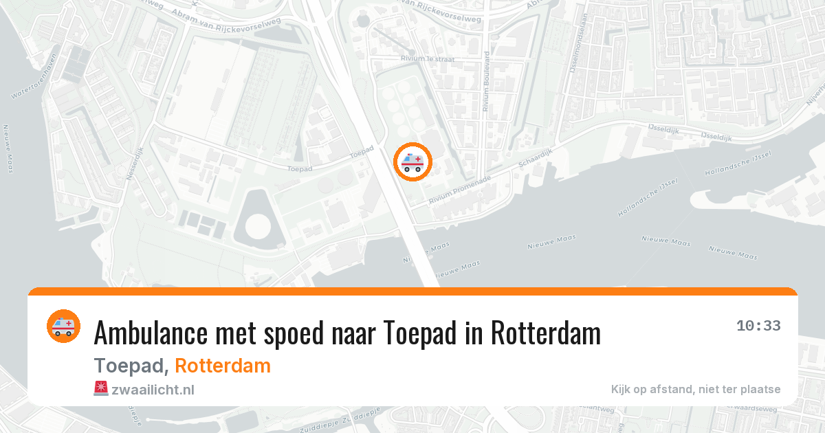 Ambulance met spoed naar Toepad in Rotterdam — 13 jun 2026