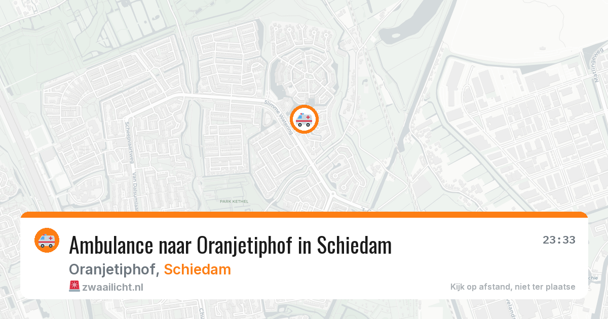 Ambulance naar Oranjetiphof in Schiedam — 26 mei 2026