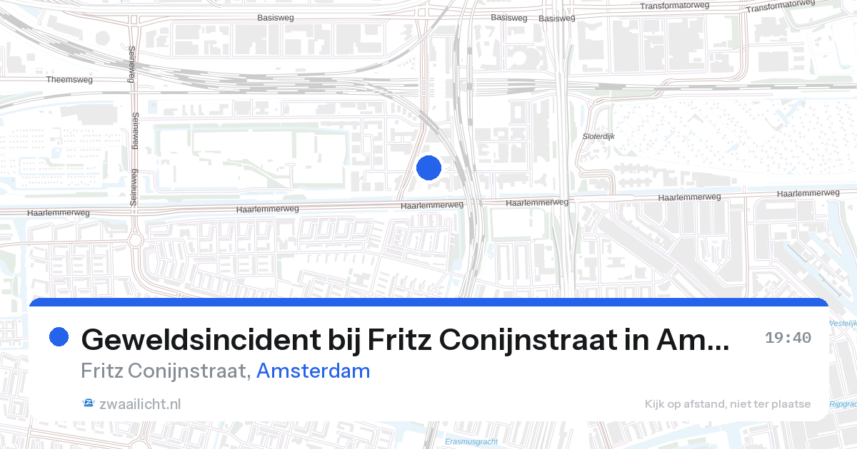 Geweldsincident bij Fritz Conijnstraat in Amsterdam — 27 aug 2026