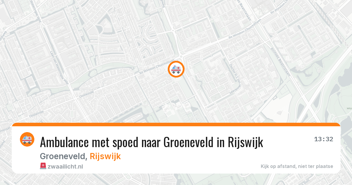 Ambulance met spoed naar Groeneveld in Rijswijk — 3 aug 2026