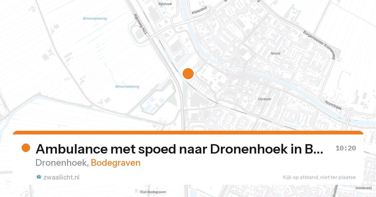 Ambulance met spoed naar Dronenhoek in Bodegraven — 4 mrt 2026