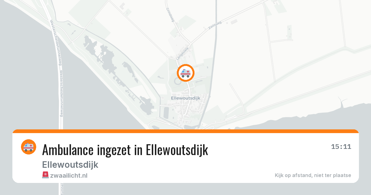 Ambulance ingezet in Ellewoutsdijk — 4 aug 2026