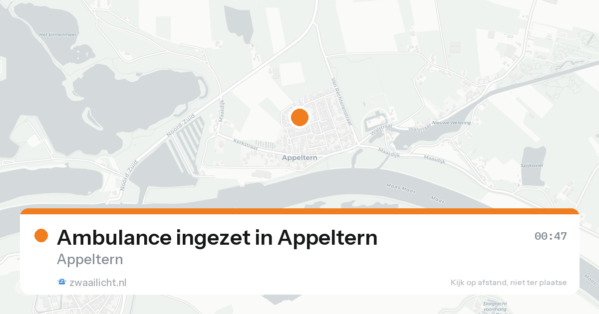 Ambulance ingezet in Appeltern — 6 aug 2026