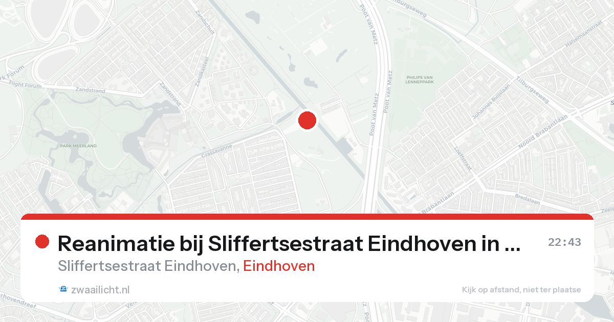 Reanimatie bij Sliffertsestraat Eindhoven in Eindhoven — 17 aug 2026