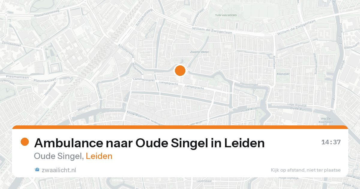 Ambulance naar Oude Singel in Leiden — 21 aug 2026