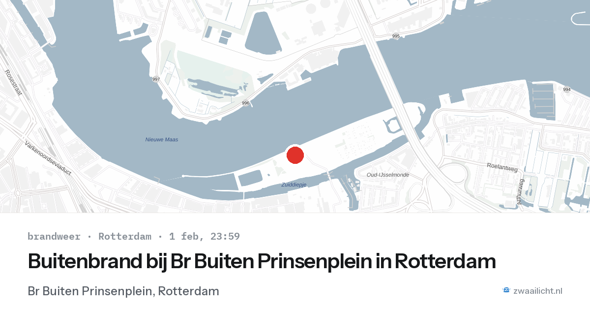 Buitenbrand bij Br Buiten Prinsenplein in Rotterdam — 1 feb 2026