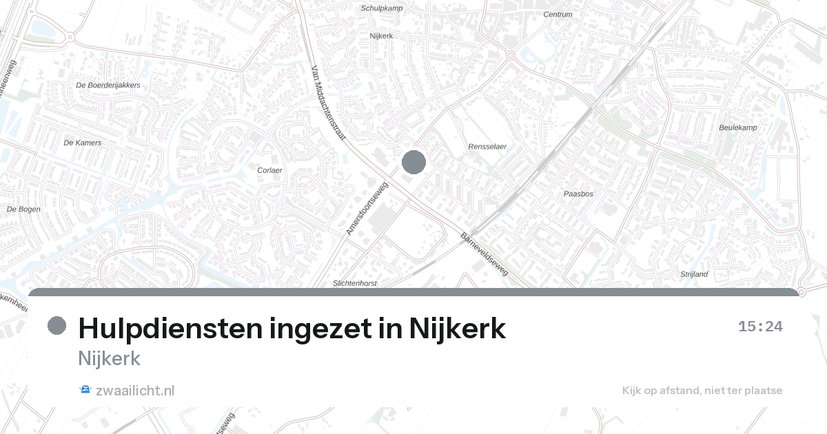 Hulpdiensten ingezet in Nijkerk — 8 jun 2026 | 🚨 Zwaailicht.nl