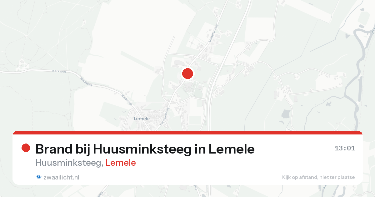 Brand bij Huusminksteeg in Lemele — 15 aug 2026