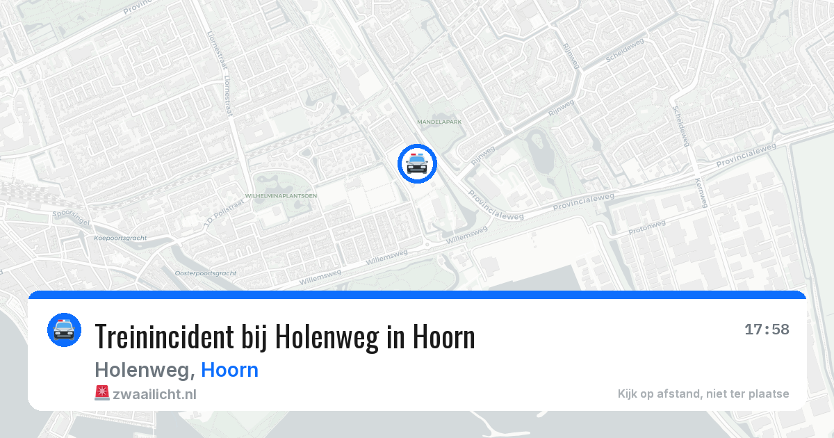 Treinincident bij Holenweg in Hoorn — 4 jul 2026
